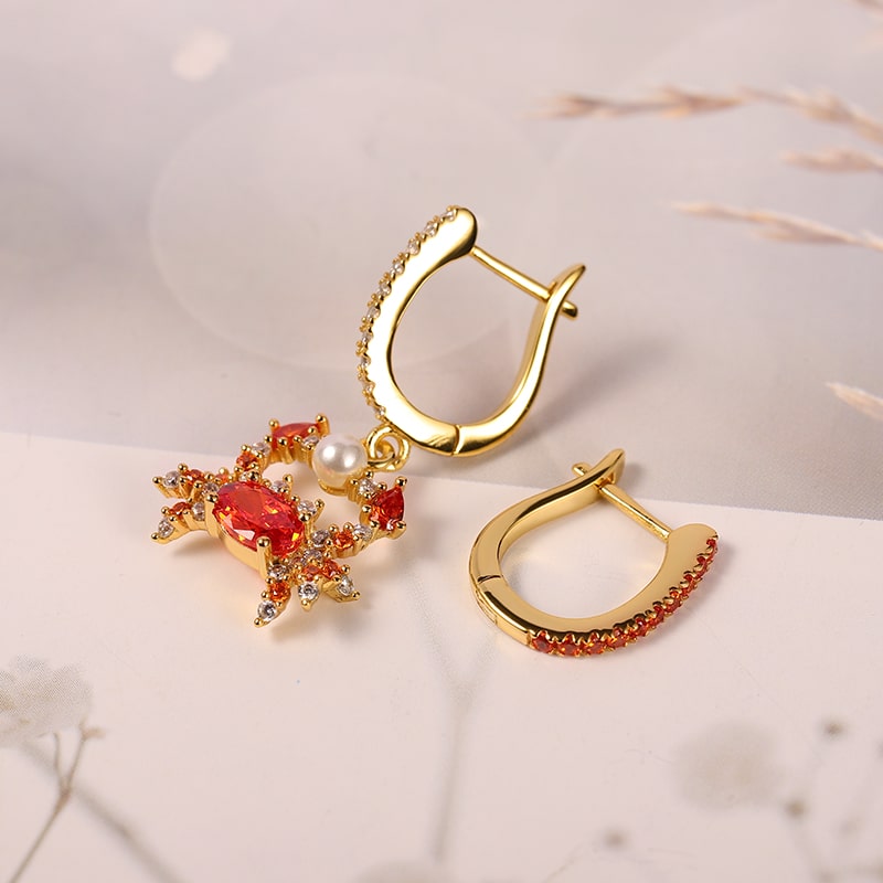 Crab Dangle Earrings Set 18K Gold Plated_2