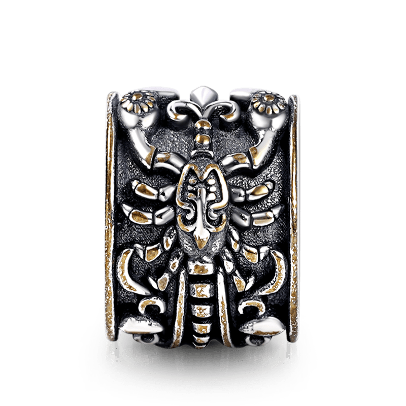 Scorpion Men's Charm Bead Sterling Siver 18K Gold Plated fit Men's Bracelet Jewelry for Men_1