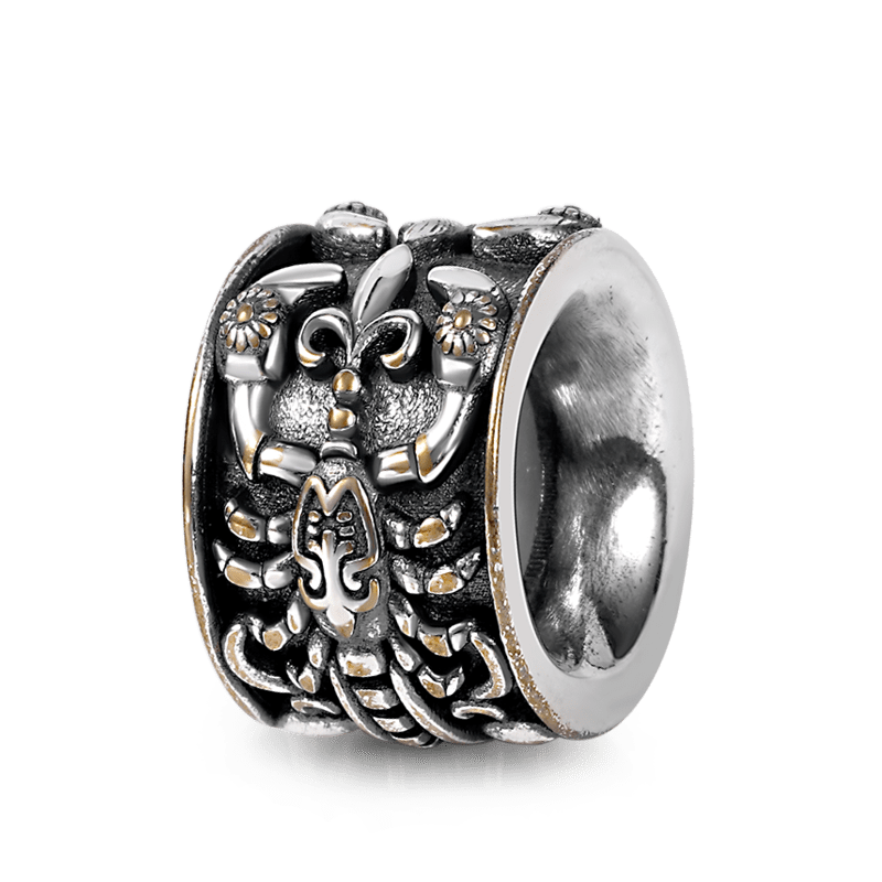 Scorpion Men's Charm Bead Sterling Siver 18K Gold Plated fit Men's Bracelet Jewelry for Men_2