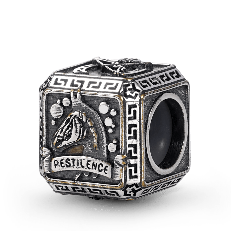 Four Horsemen of the Apocalypse Men's CharmBead Sterling Siver 18K Gold Plated fit Men's Bracelet Jewelry for Men_1