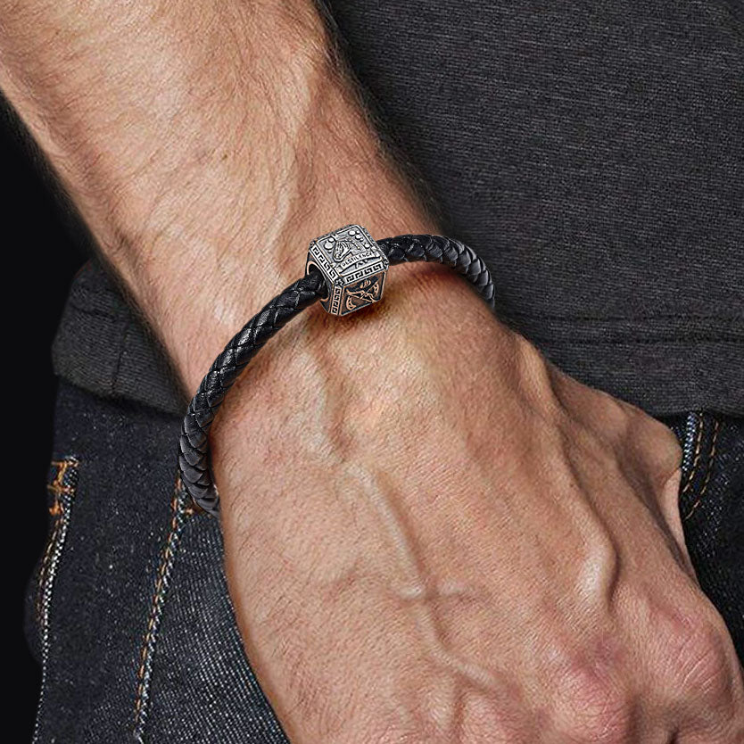 Four Horsemen of the Apocalypse Men's CharmBead Sterling Siver 18K Gold Plated fit Men's Bracelet Jewelry for Men_4