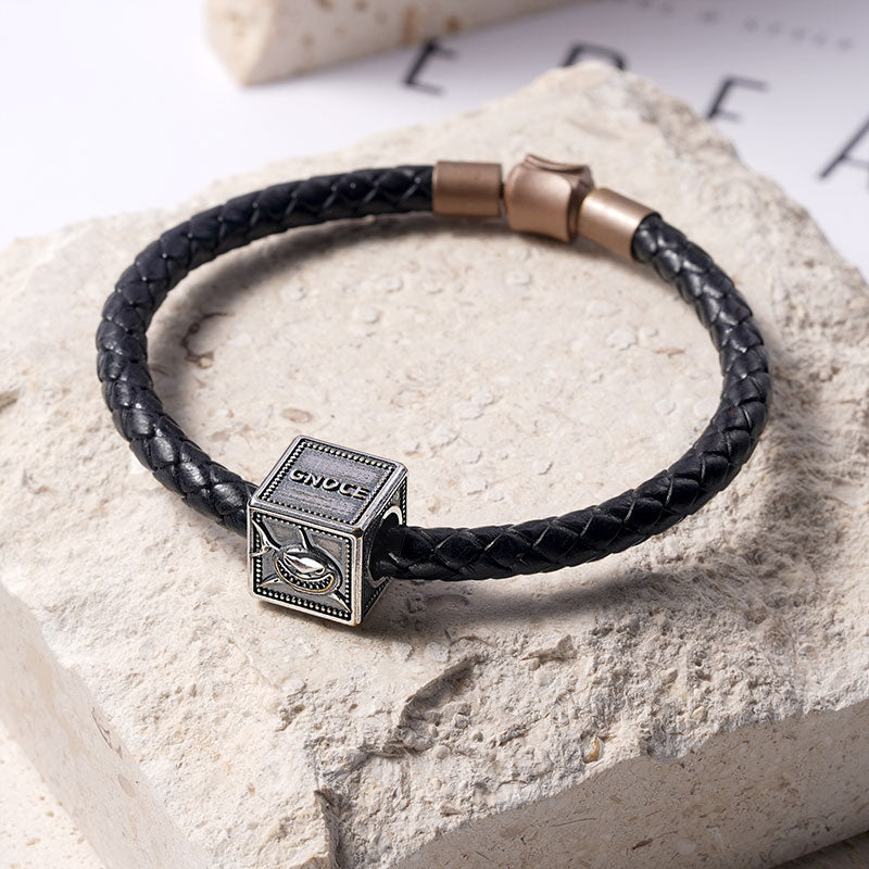 Sharks Men's Charm Bead Sterling Siver fit Men's Bracelet Jewelry for Men_3