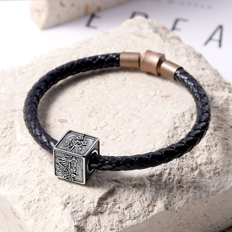 Black Panther Men's Charm Bead Sterling Siver fit Men's Bracelet Jewelry for Men_2