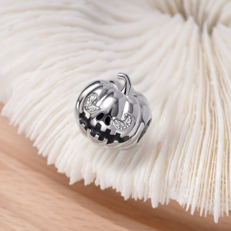 Pumpkin Monster Charm Bead Sterling Silver_2