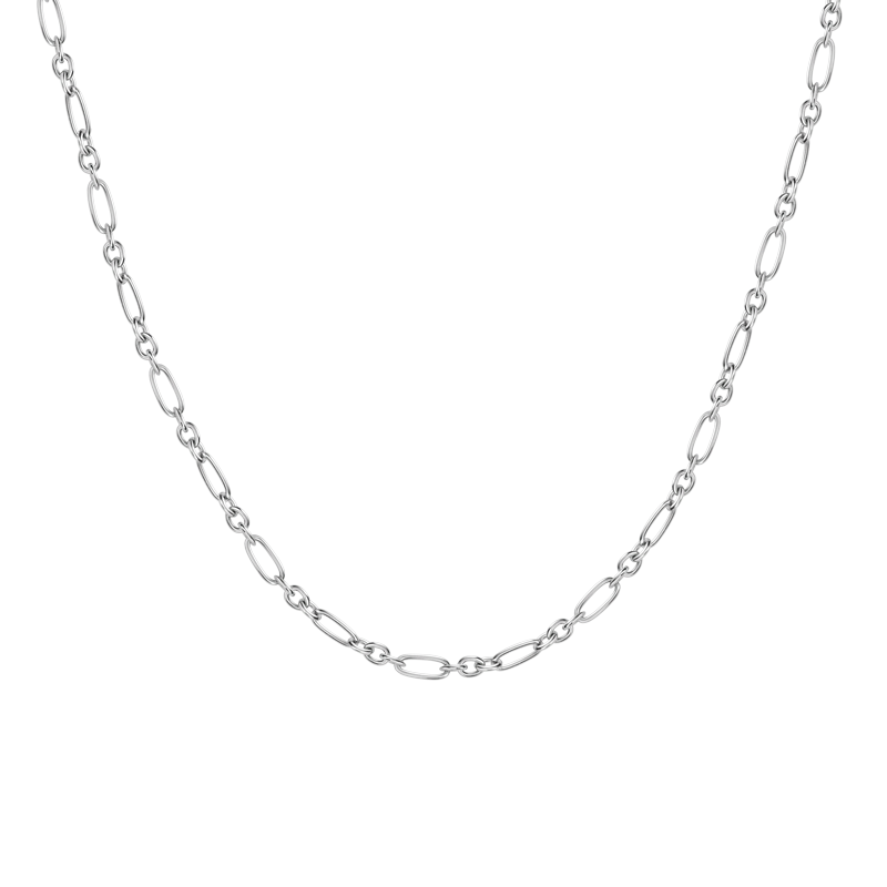Simple Silver Necklace Choker Link Chain S925 Sterling Silver_1
