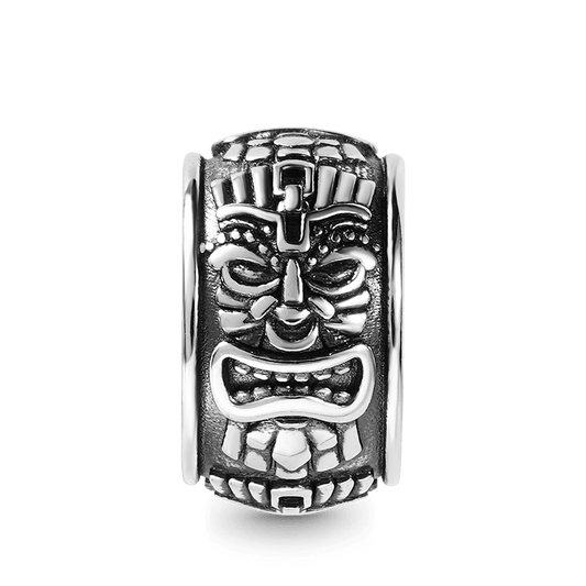 Mayan Statue Men's Charm Bead Sterling Siver fit Men's Bracelet Jewelry for Men_1