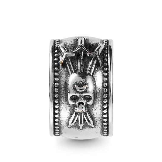 Skull Swords Snake Men's Charm Bead Sterling Silver fit Men's Bracelet Jewelry for Men_1