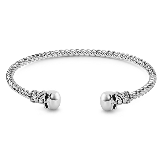 Double Skull Bracelet Sterling Silver_1