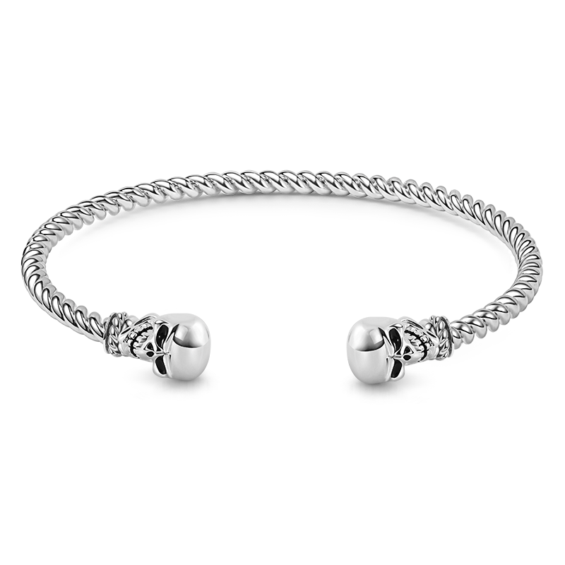 Double Skull Bracelet Sterling Silver_1