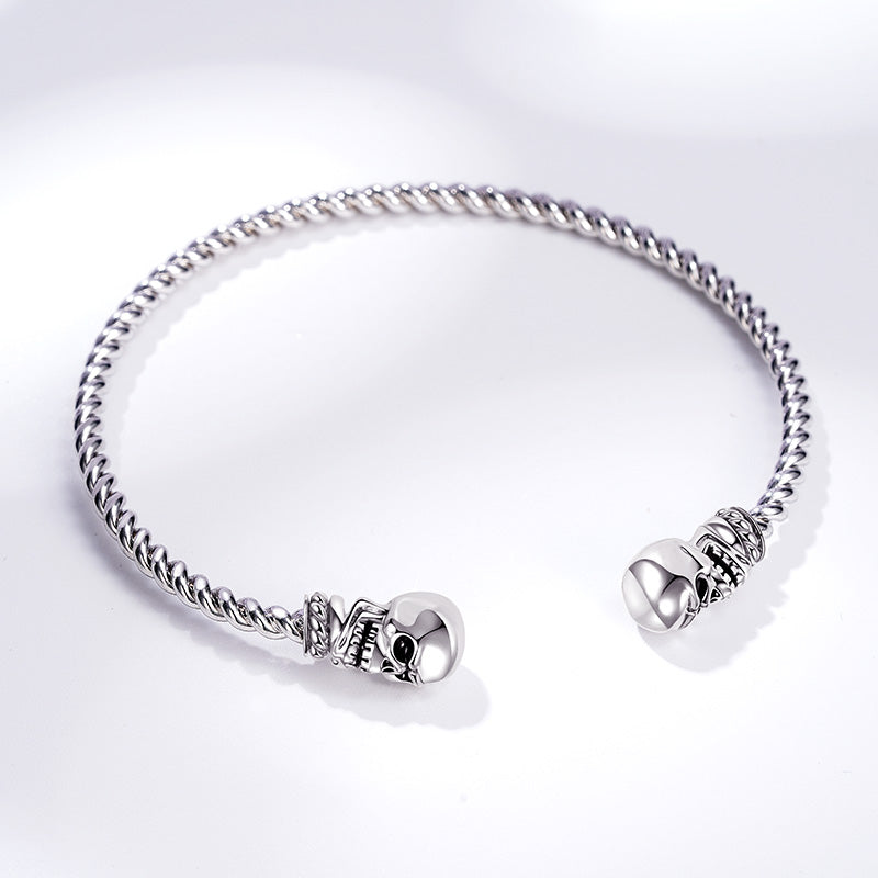 Double Skull Bracelet Sterling Silver_3