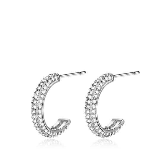 Zircon Pavé Shiny Stud Earrings_1