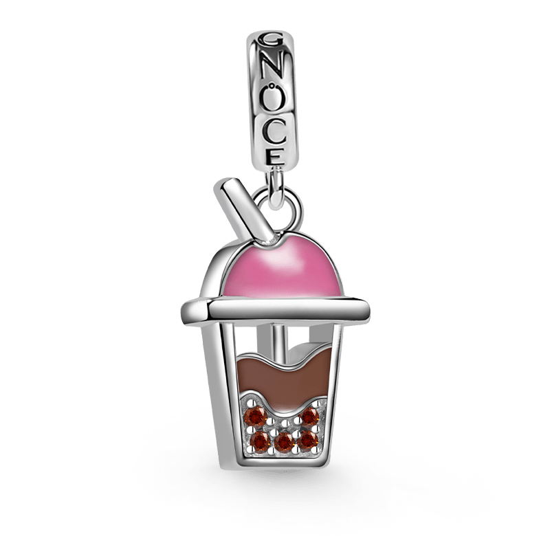Bubble Tea Pendant Dangle Charm 925 Sterling Silver_1