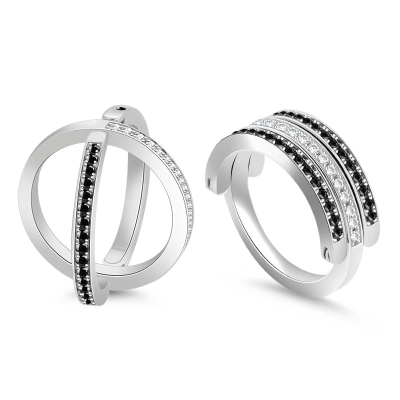 Gnoce "Life With You" 925 Sterling Silver Ring with CZ Stones inlaid_1