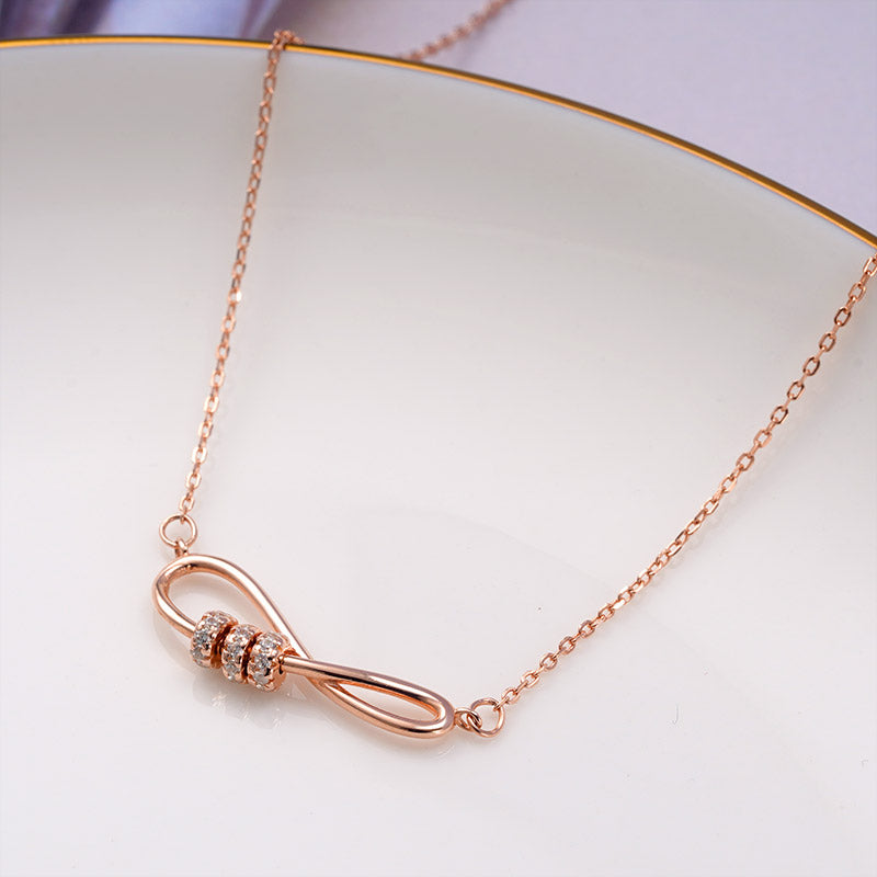 Infinite Love Necklace Rose Gold Plated 925 Sterling Silver_2