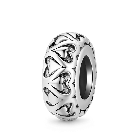 Lace Heart Stopper for Charm Bracelets 925 Sterling Silver_1