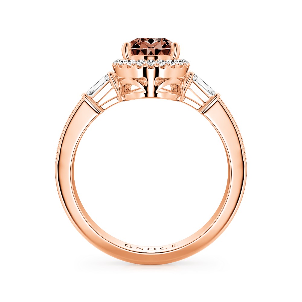 Sparkling Brown Teardrop Ring 925 Sterling Silver Inlaid with Clear CZ Stones_3