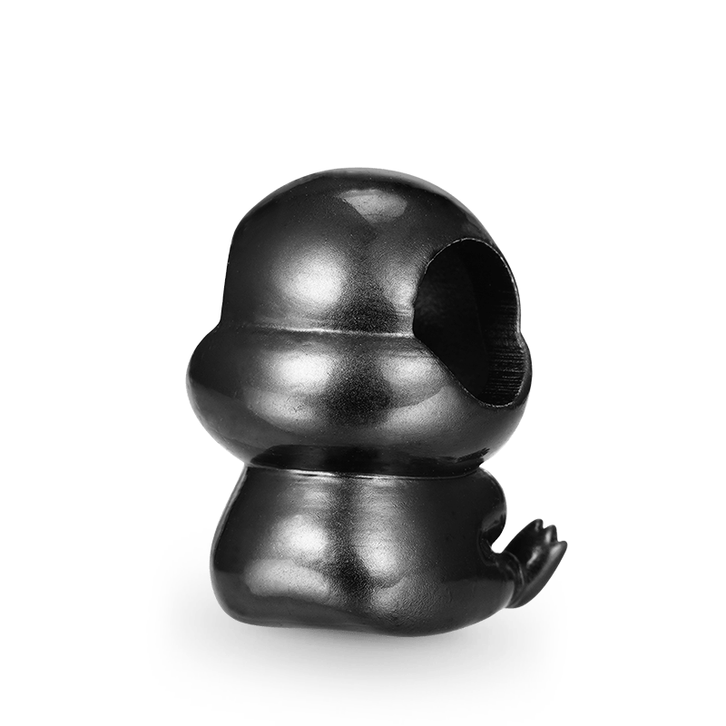 Cute Penguin Embraces Heart Gemstone Charm Bead 925 Sterling Silver_2