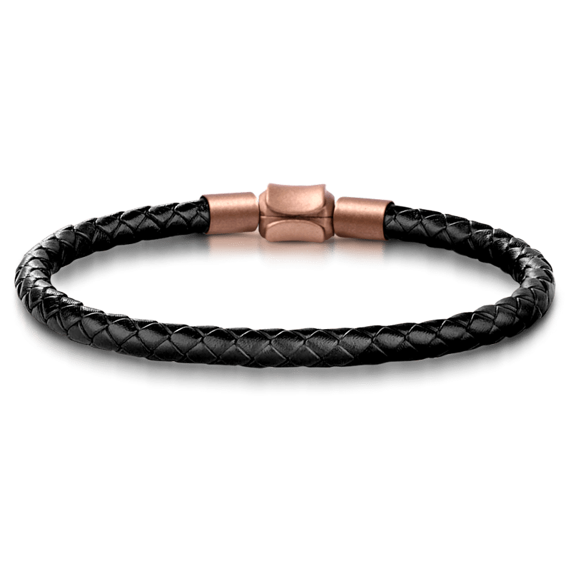 Sword and Skeleton Vintage Bead & Customized Classic Beads S925 Sterling Silver with Gift Copper Black Leather Men's Bracelet Jewelry for Men_5