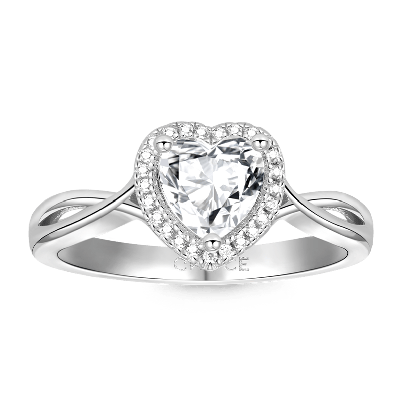 Gnoce Sparkling Twisted Promise Heart Ring_1