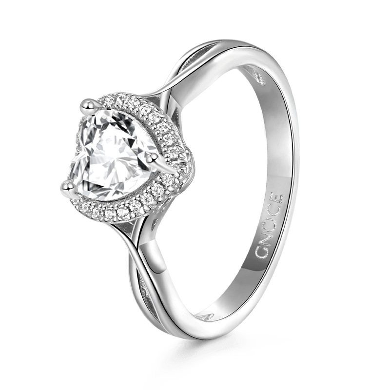Gnoce Sparkling Twisted Promise Heart Ring_3