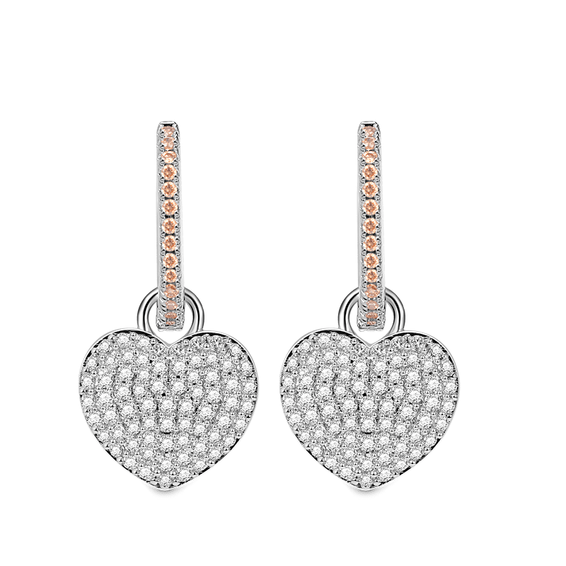 Gnoce Sparkling Pave Gems Heart Hoop Earrings_1