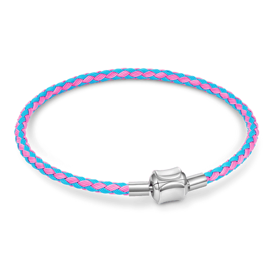 Gnoce Blue Pink Basic Bracelet with 2 Pieces of Stoppers_1