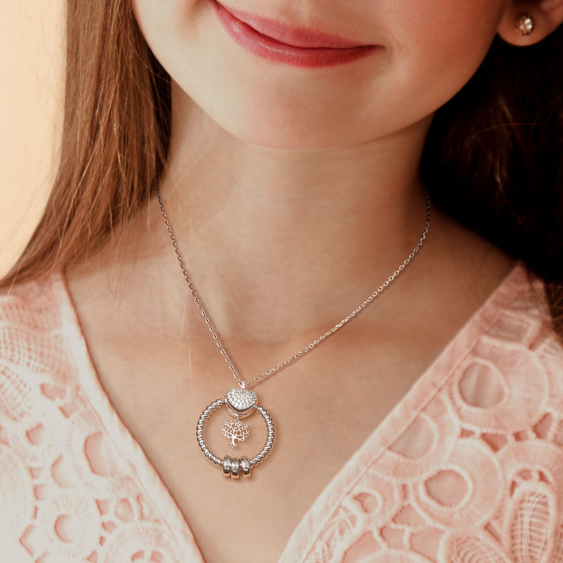 Gnoce Openable O Pendant with Lifetree Personalized Necklace_5