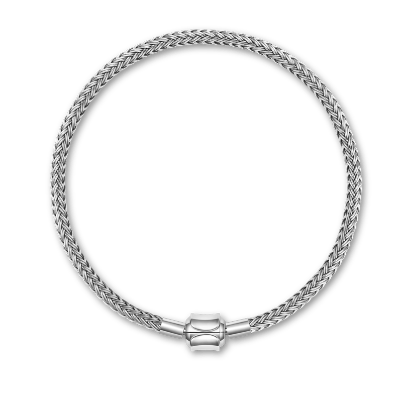 Gnoce Grey Basic Bracelet with 2 Pieces of Stoppers_2