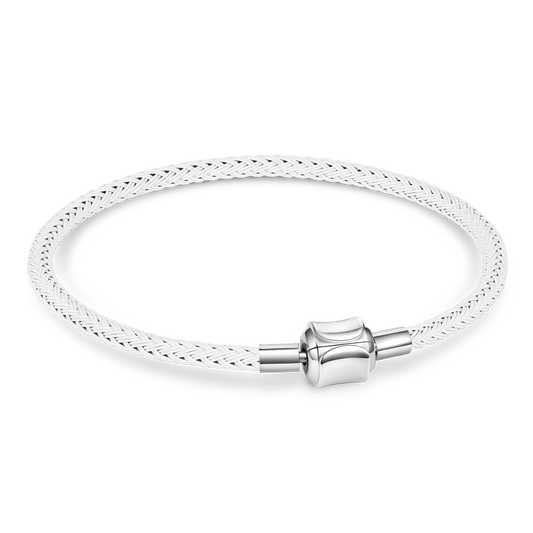 Gnoce White Basic Bracelet with 2 Pieces of Stoppers_1