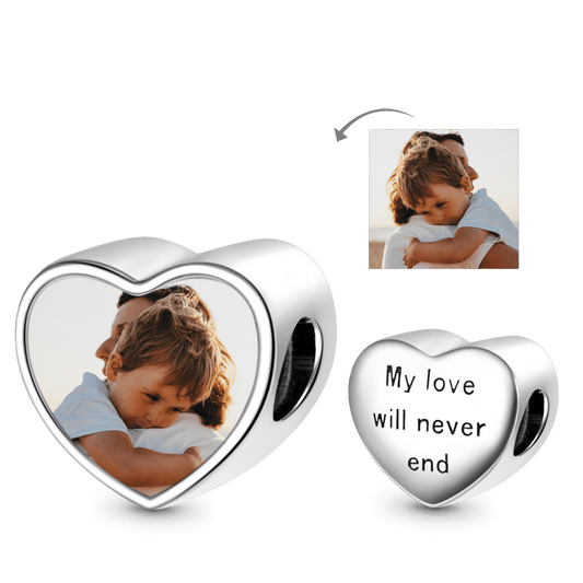 Gnoce Unconditional Love Personalized Photo Charm_1