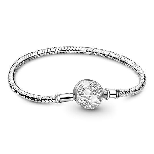 Gnoce Lily of the Valley Flower Basic Snake Chain Bracelet_1