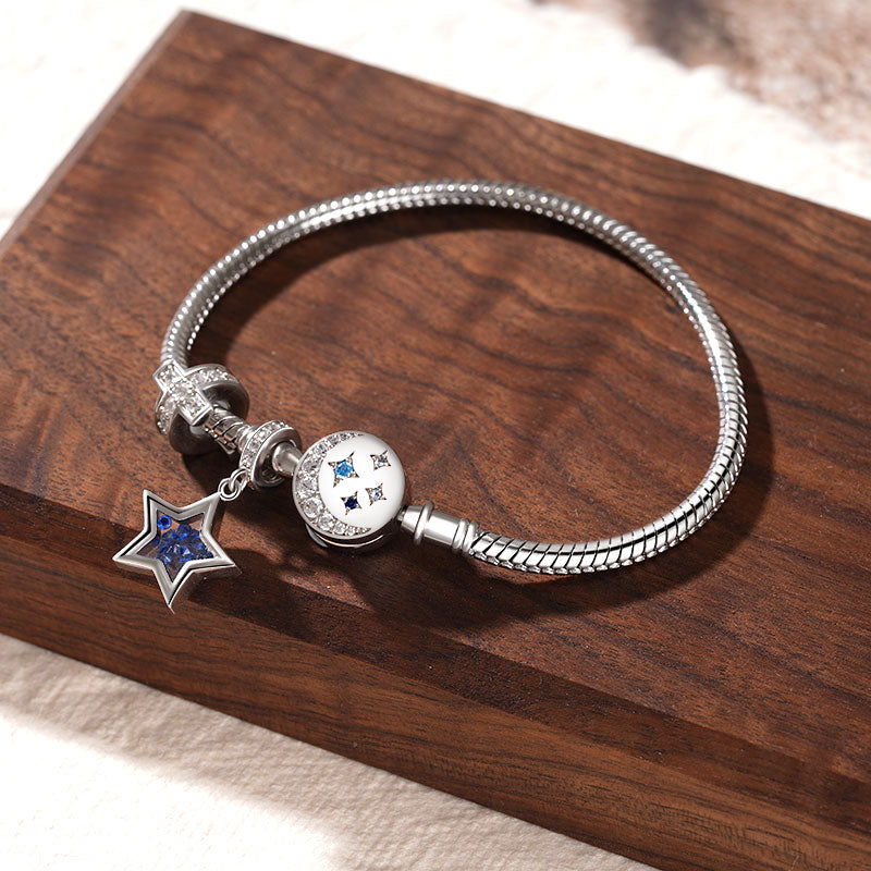 Gnoce Shinning Star Basic Snake Chain Bracelet_3