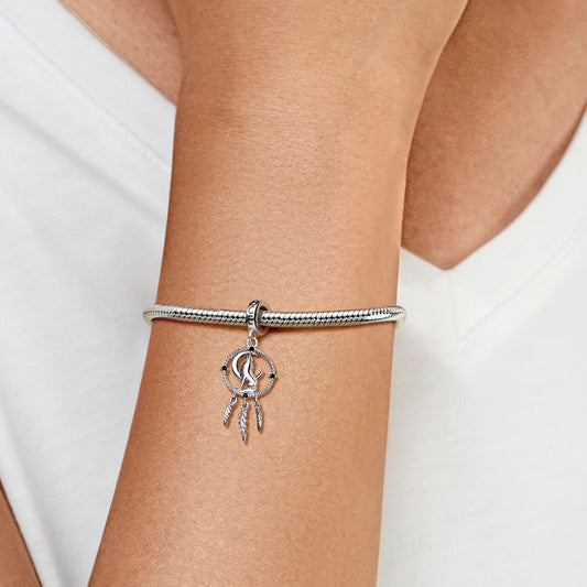 Gnoce Wolf Dream Catcher Pendant Dangle Charm_5