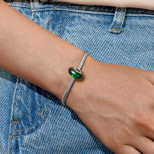 Emerald Jade Charm Bead 925 Sterling Silver Heart Hole_5