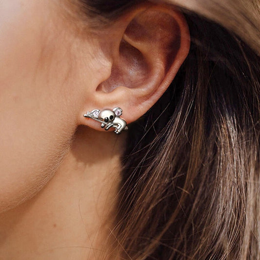 Gnoce Slothful  Koala Bear Stud Earrings_3