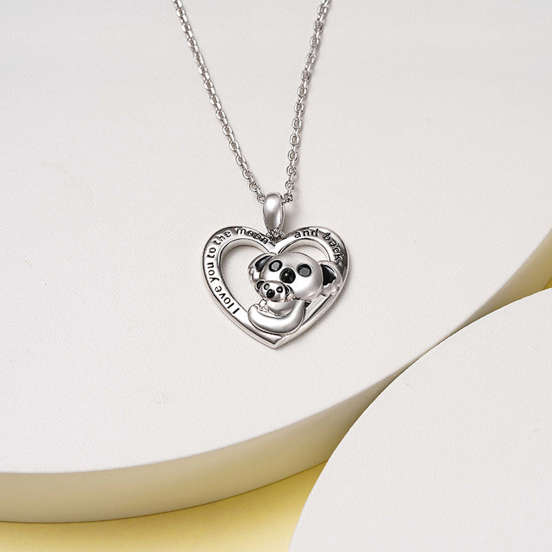 Gnoce Embrace Love Bear & Baby Heart Necklace_3