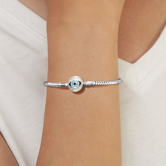 Gnoce Devil's Eye Basic Snake Chain Bracelet_5