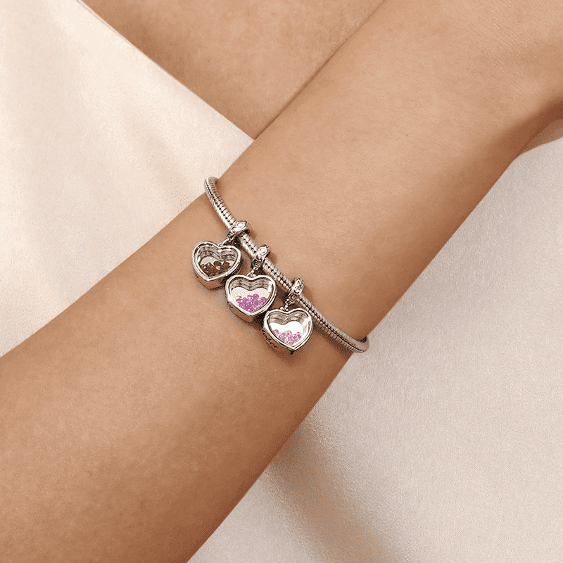 Gnoce Jul.Birthstone Heart Engravable Pendant Dangle Charm_4