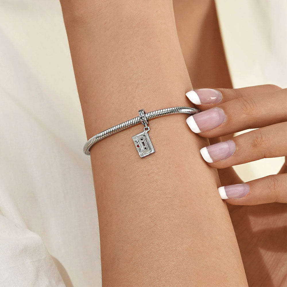 Gnoce Cassette Tape Pendant Dangle Charm_5