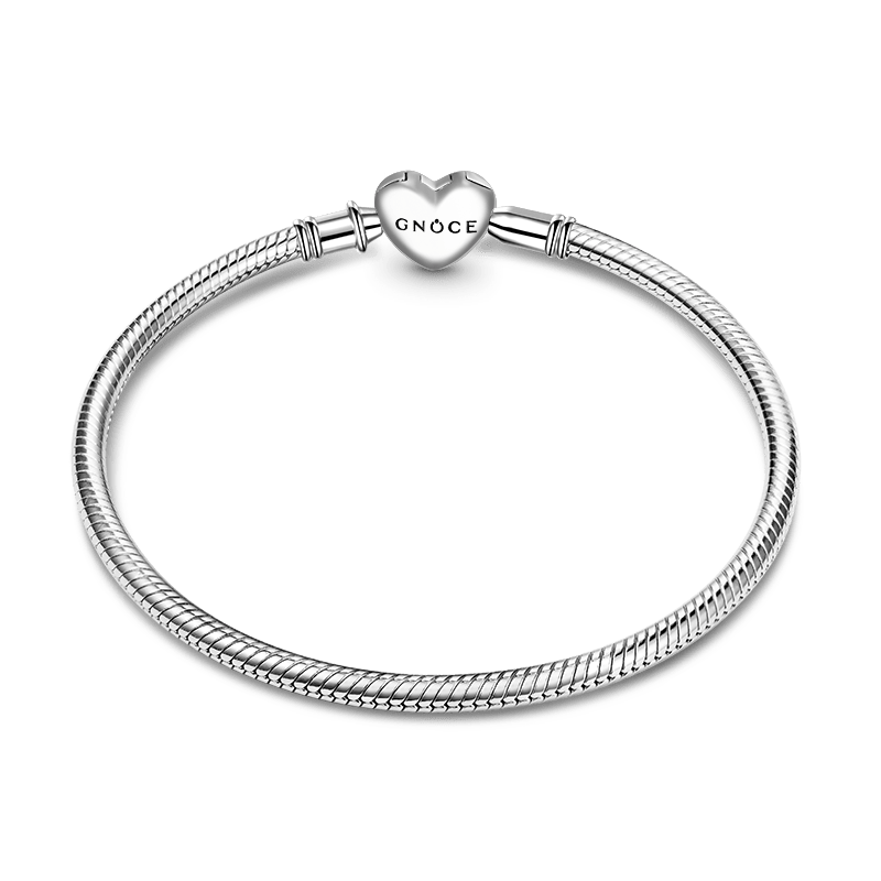 Gnoce Tree of Life Heart Basic Snake Chain Bracelet_3