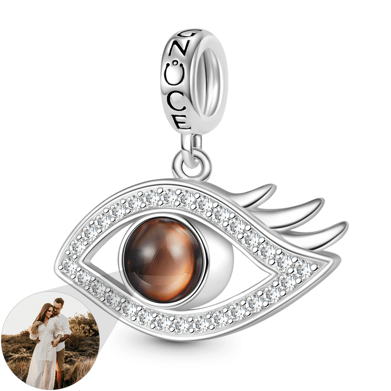 Gnoce Projection Devil's Eye Personalized Photo Pendant Dangle Charm_1