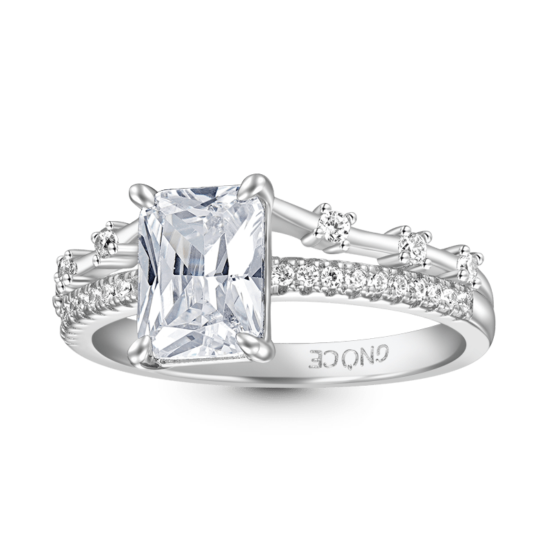 Gnoce Elegant Rectangle-cut Promise Ring_2