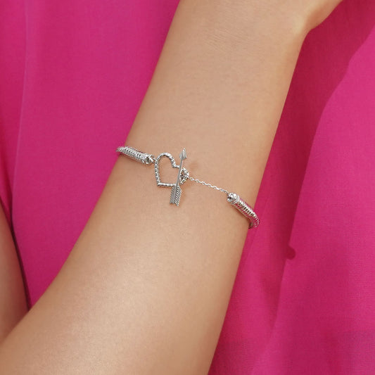 Gnoce Arrow with Love Basic Snake Chain Bracelet_6