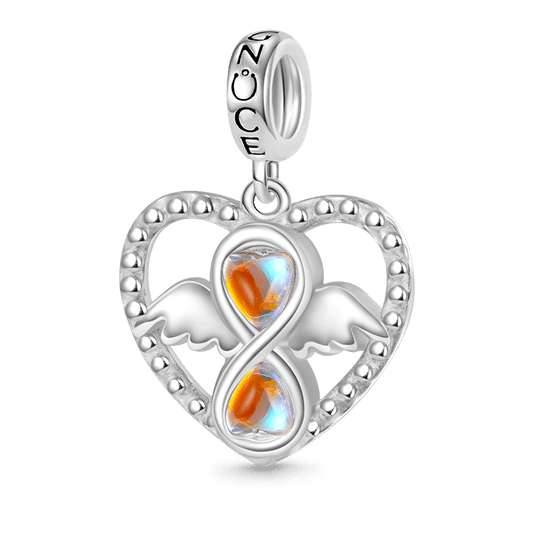 Gnoce Infinite Love Heart Moonstone Pendant Dangle Charm_1