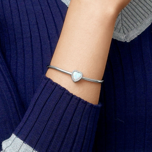 Gnoce Minimalist Natural Opal Heart Charm_4