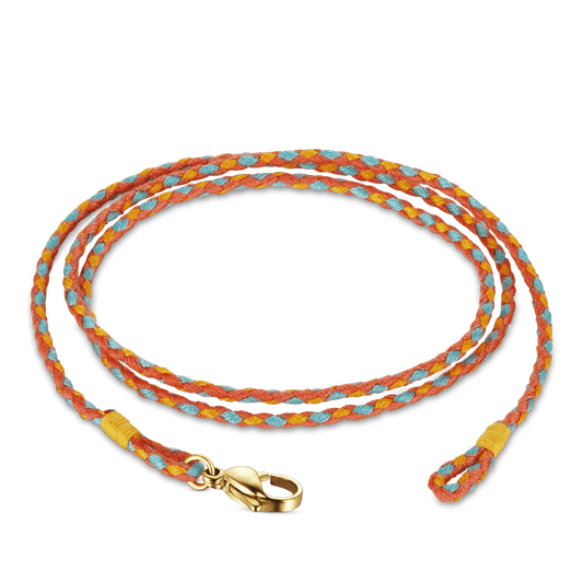 Gnoce Handmade Multicolor Braided String Bracelet Necklace_1