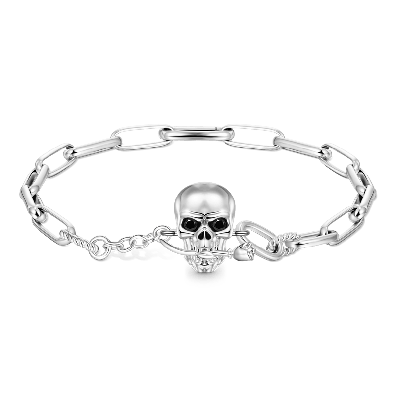 Gnoce Skull Element Link Chain Bracelet_1
