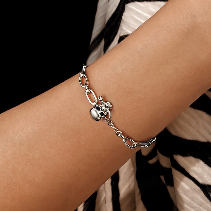 Gnoce Skull Element Link Chain Bracelet_6