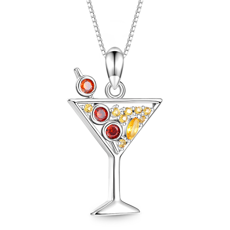 Gnoce Sparkling Cocktail Stemware Necklace_1
