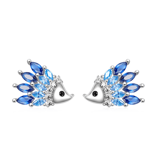 Gnoce Sparkling Hedgehog Stud Earrings_1